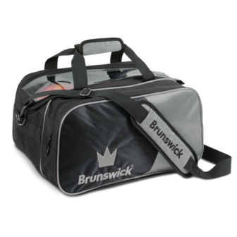Bowlingtas Brunswick Tournament Double Tote With Pouch Silver