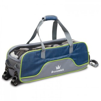 Bowlingtas Brunswick Tournament Deluxe Triple Slim Roller Navy/Lime