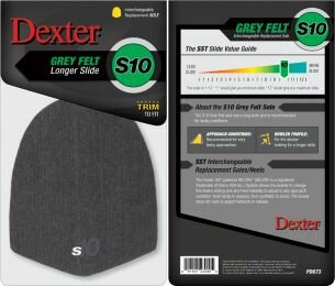 Schoenzolen Dexter S10 Sole Grey Felt (Longest Slide)(Oversized)