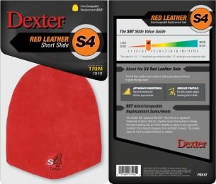 Schoenzolen Dexter S4 Sole Red Leather (Short Slide)(Oversized)
