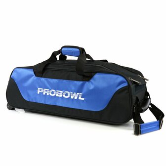 PROBOWL TRIPLE TOTE DLX W/ SHOE BAG BLACK/BLUE