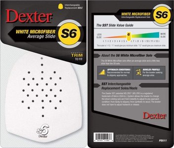 Schoenzolen Dexter S6 Sole White Microfiber (Average Slide)